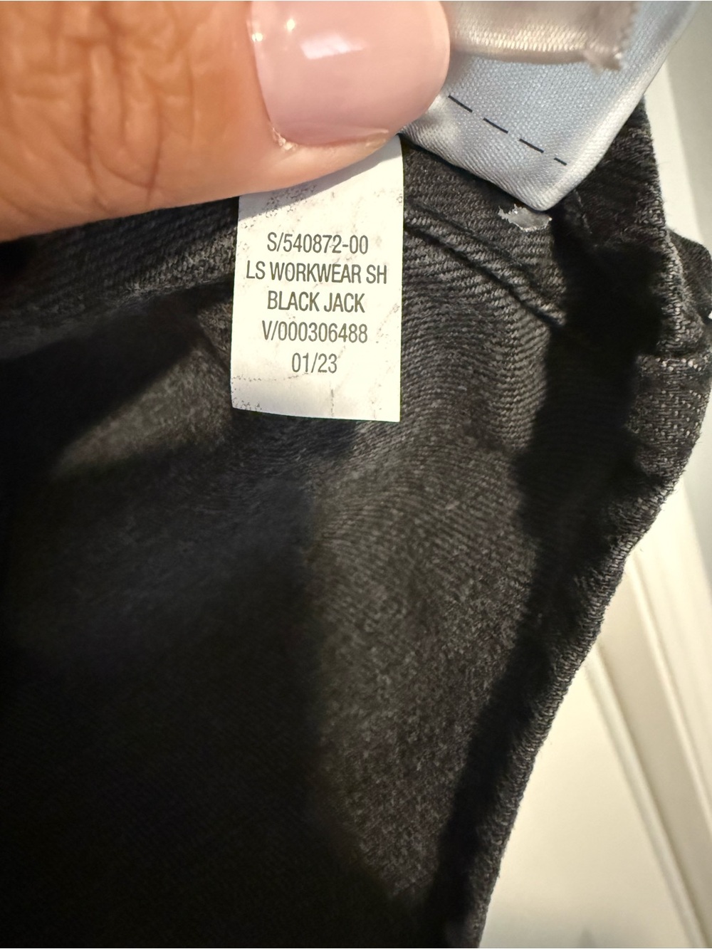 Old Navy | Workwear Black Jean Utility Denim Shirt Jacket NWT L - Picture 3 of 8